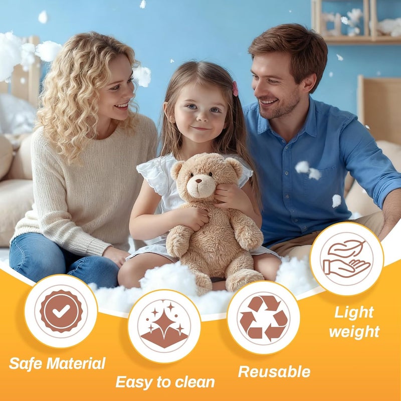 Rainflow 7.05oz Polyester Premium Fiber Fill- Polyester Fiber Fill,Stuffing for Pillow,Small Dolls,Cushion,Craft and Stuffed Animals,pp Cotton Stuffing for DIY Craft,Recyclable - Image 5